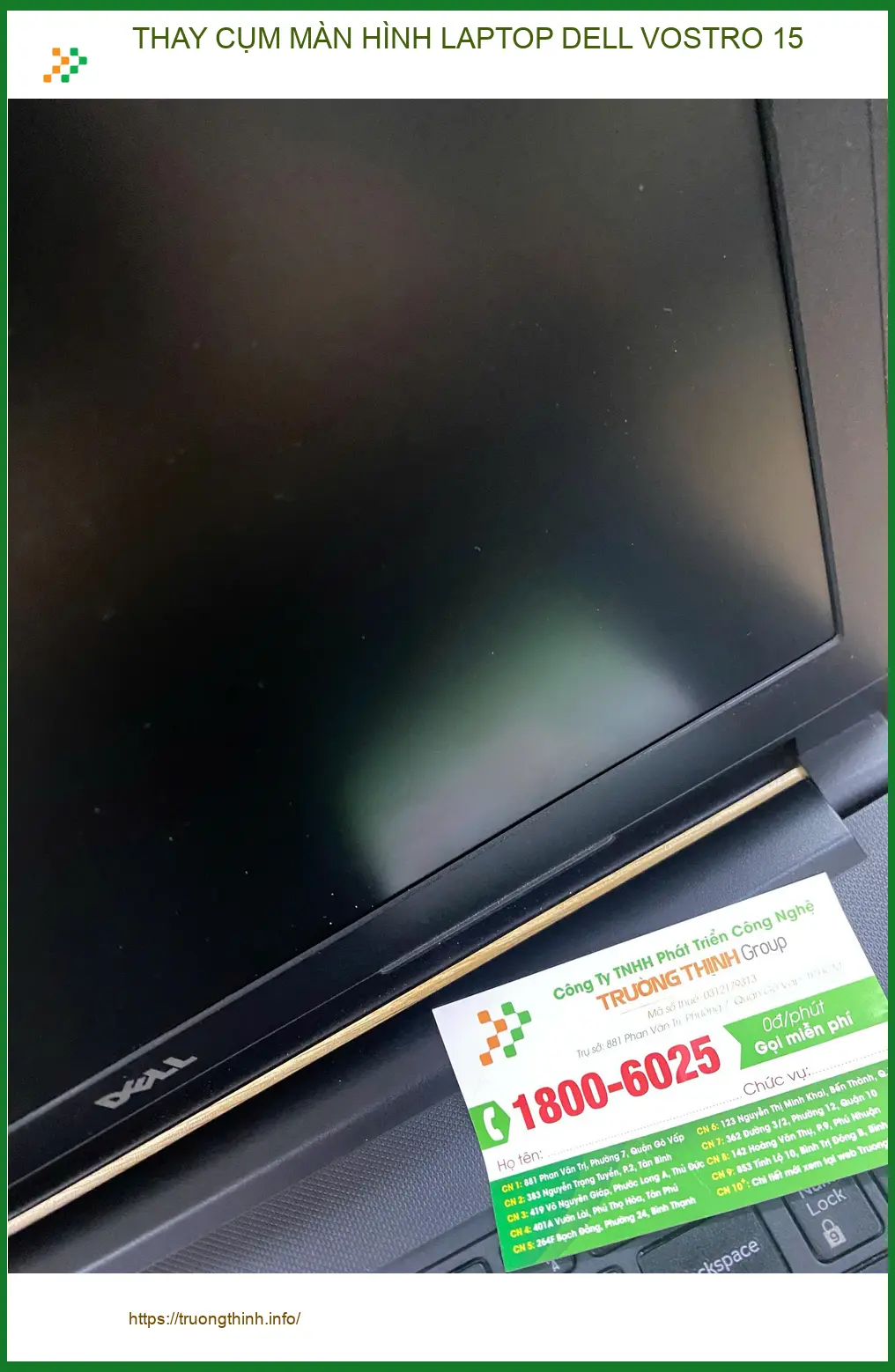 Chỗ Thay Cụm Màn Hình Laptop Dell Vostro 15 Quận 12 - Anh Đạt màn hình sọc ảnh thực tế 1