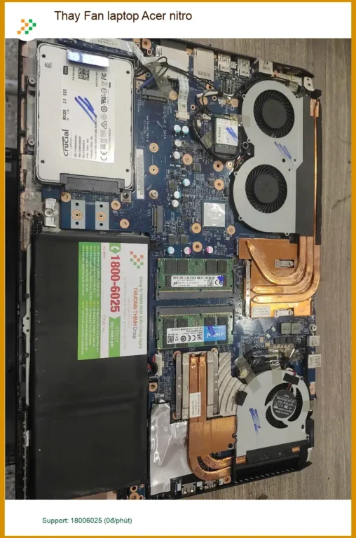 Tiệm thay fan laptop Acer Nitro Quận 7 - Anh Quang kỹ sư review