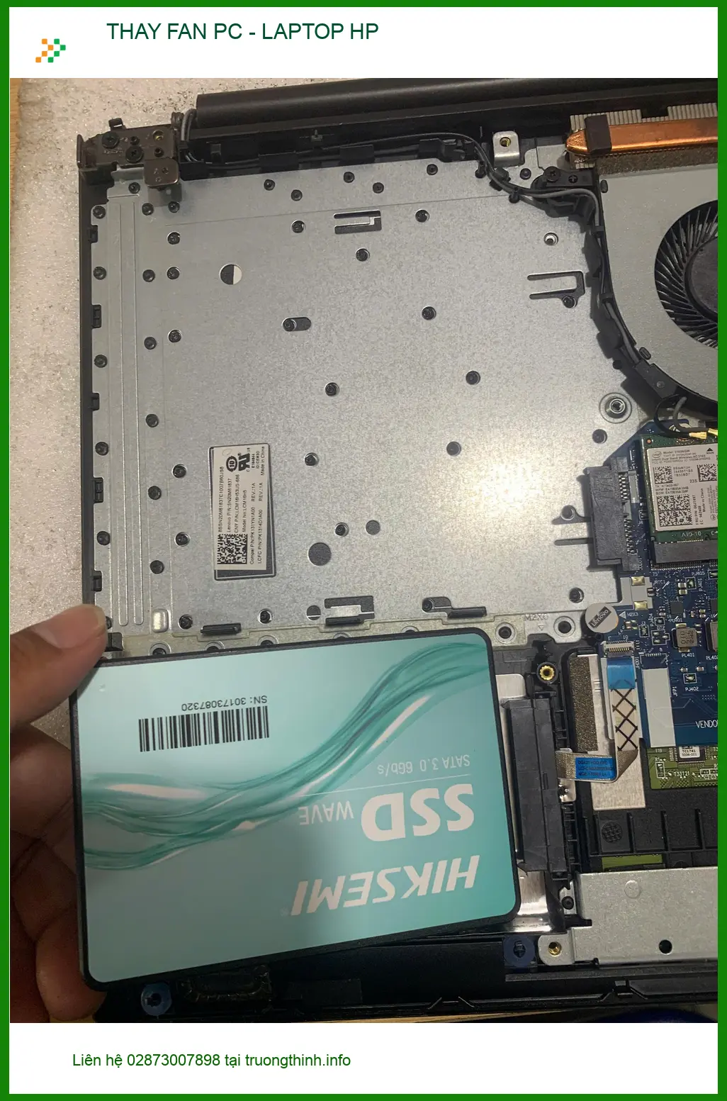 Anh Khoa kỹ sư CNTT tìm chỗ Thay FAN PC - LAPTOP HP Quận Tân Bình uy tín ảnh thực tế 1