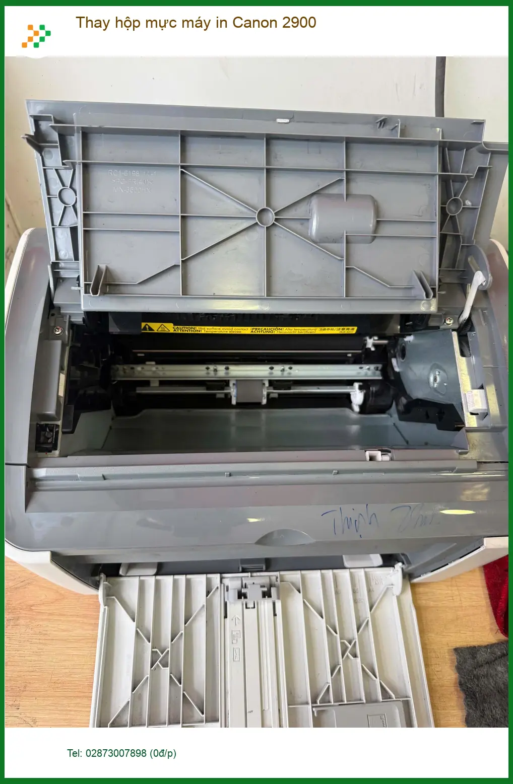 Anh Khải tìm dịch vụ thay hộp mực máy in Canon 2900 Quận 7 lấy liền