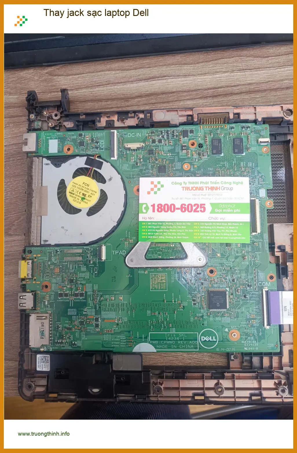 Chị Trâm tìm gấp - Chỗ thay jack sạc laptop Dell Quận Tân Phú lấy liền