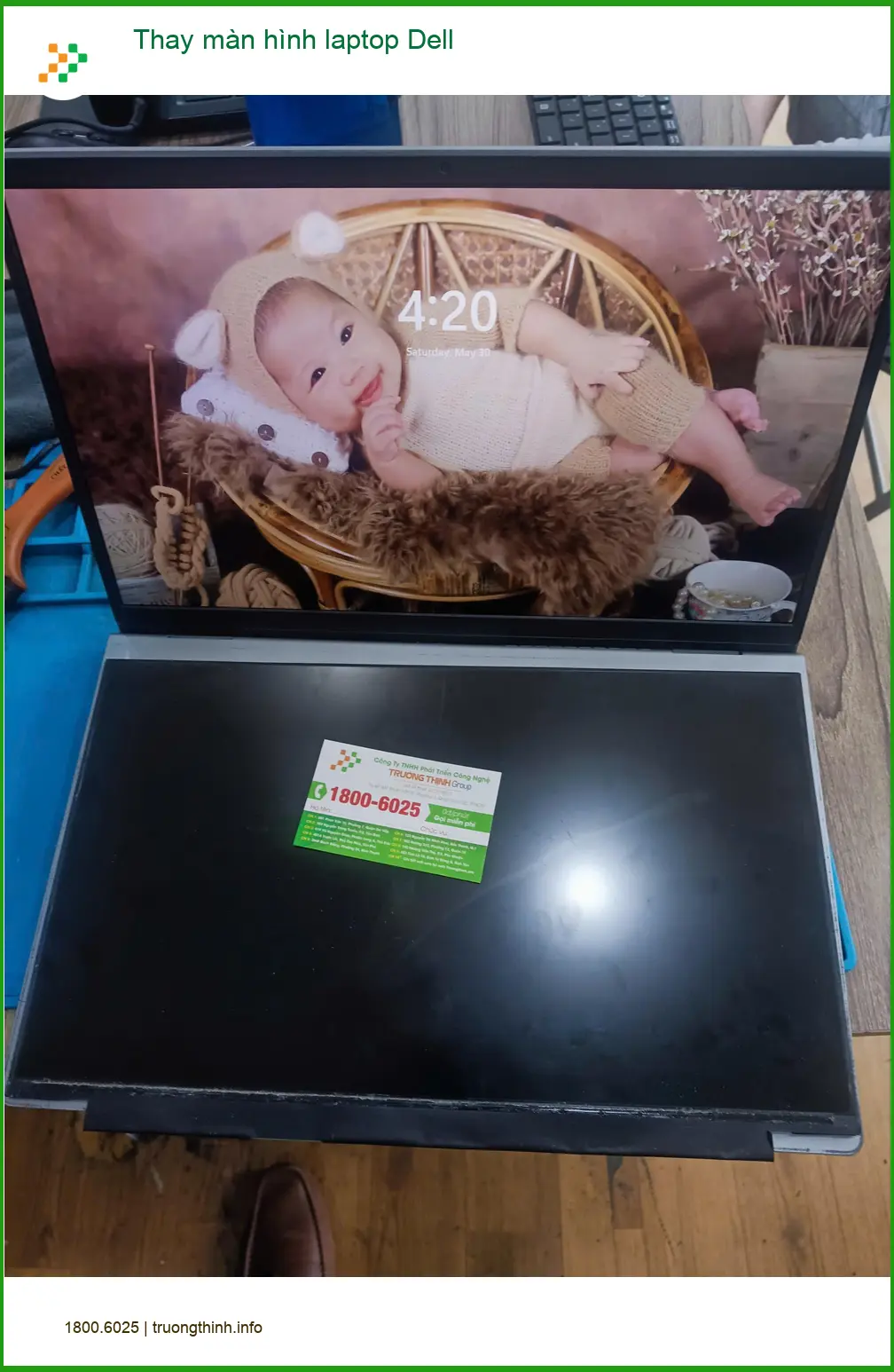 Chị Thảo giáo viên tìm - Dịch vụ thay màn hình laptop Dell Quận Tân Phú ảnh thực tế 1