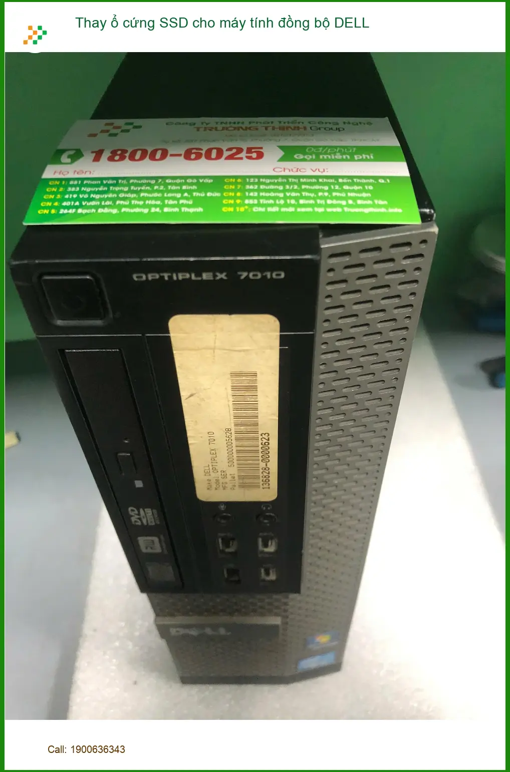Chú Văn chủ tiệm vật tư ở Bình Tân review dịch vụ thay SSD cho máy tính đồng bộ DELL