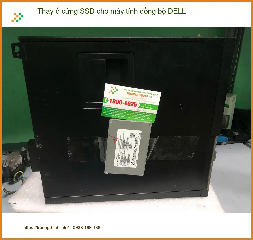 Chú Văn chủ tiệm vật tư ở Bình Tân review dịch vụ thay SSD cho máy tính đồng bộ DELL ảnh thực tế 2