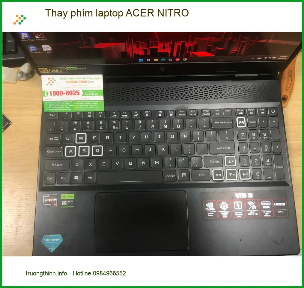 Địa điểm thay phím laptop ACER NITRO Quận Bình Tân lấy liền - Chú Quý kỹ sư ảnh thực tế 1