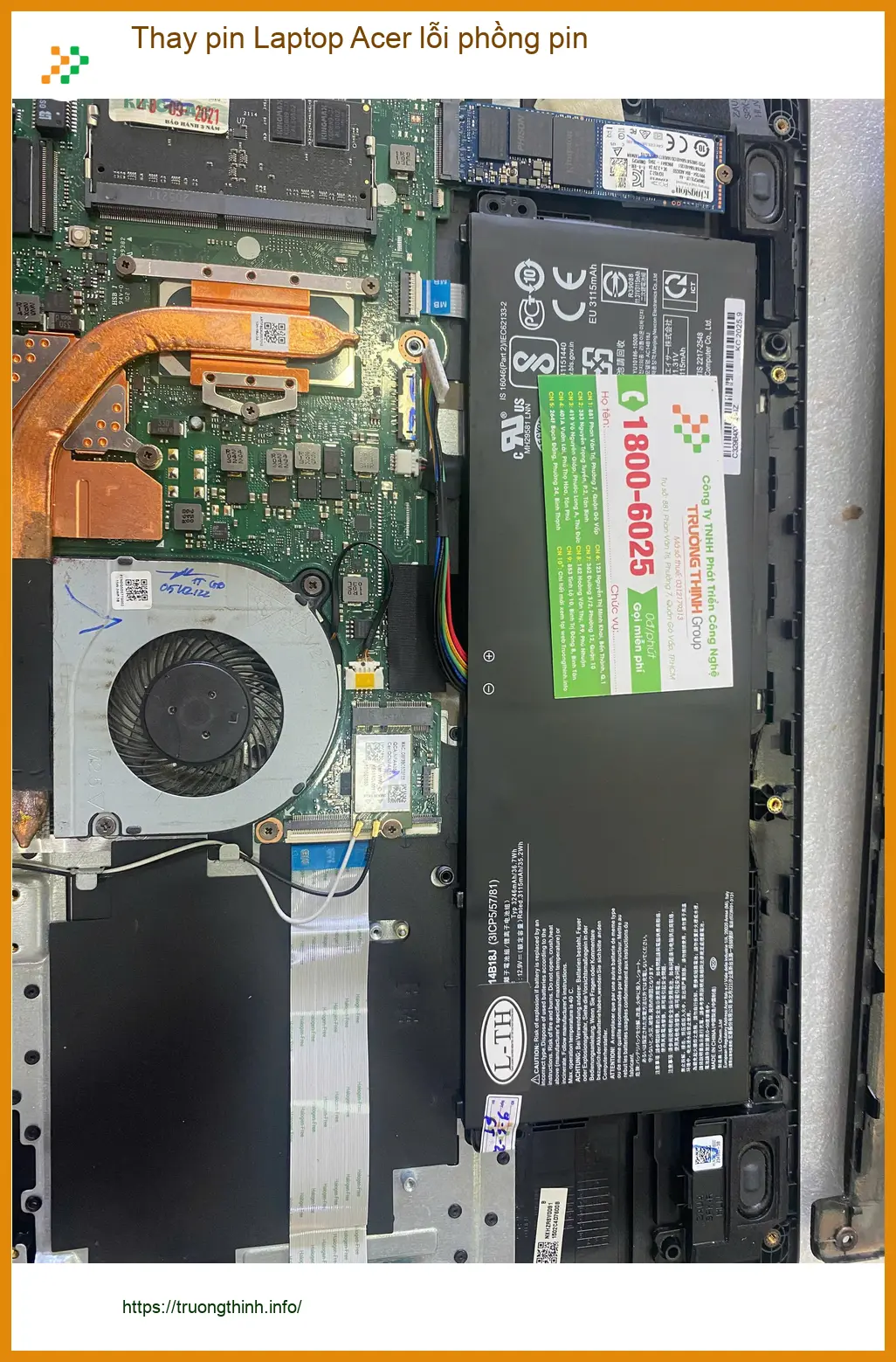 Chú Long lo lắng: Dịch vụ Thay pin Laptop Acer lỗi phồng Quận 7 lấy ngay ảnh thực tế 1