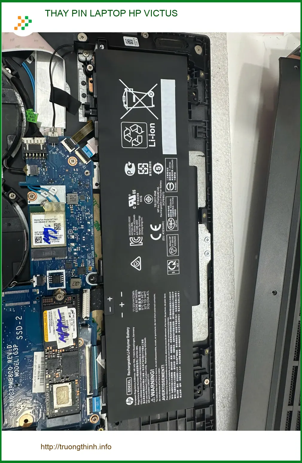 Anh Phước shipper cần Trung tâm thay Pin Laptop HP Victus Quận Gò Vấp Uy tín - Lấy ngay