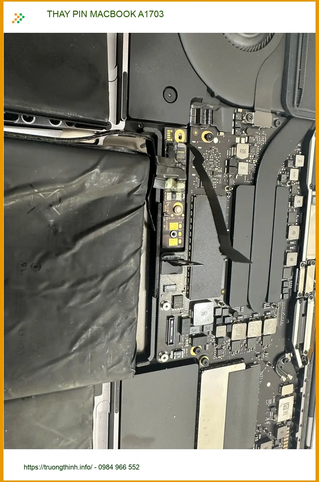 Anh Đức kiến trúc sư gặp Pin Macbook A1703 chai - Tìm chỗ Thay ở Gò Vấp