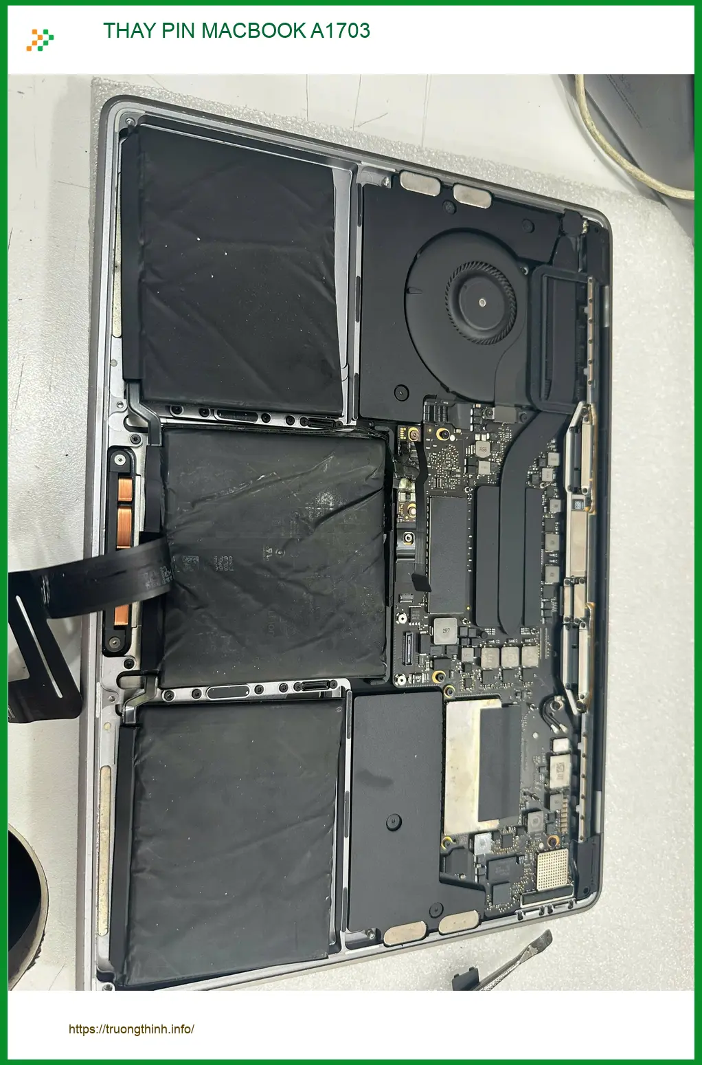 Anh Đức kiến trúc sư gặp Pin Macbook A1703 chai - Tìm chỗ Thay ở Gò Vấp ảnh thực tế 1