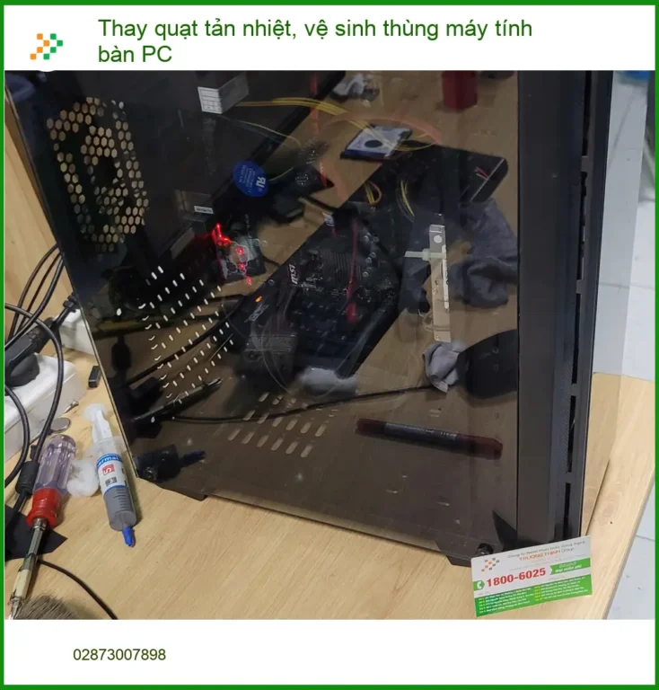 Bác Phát kỹ thuật viên - Thay quạt, vệ sinh PC Bình Tân hết nóng