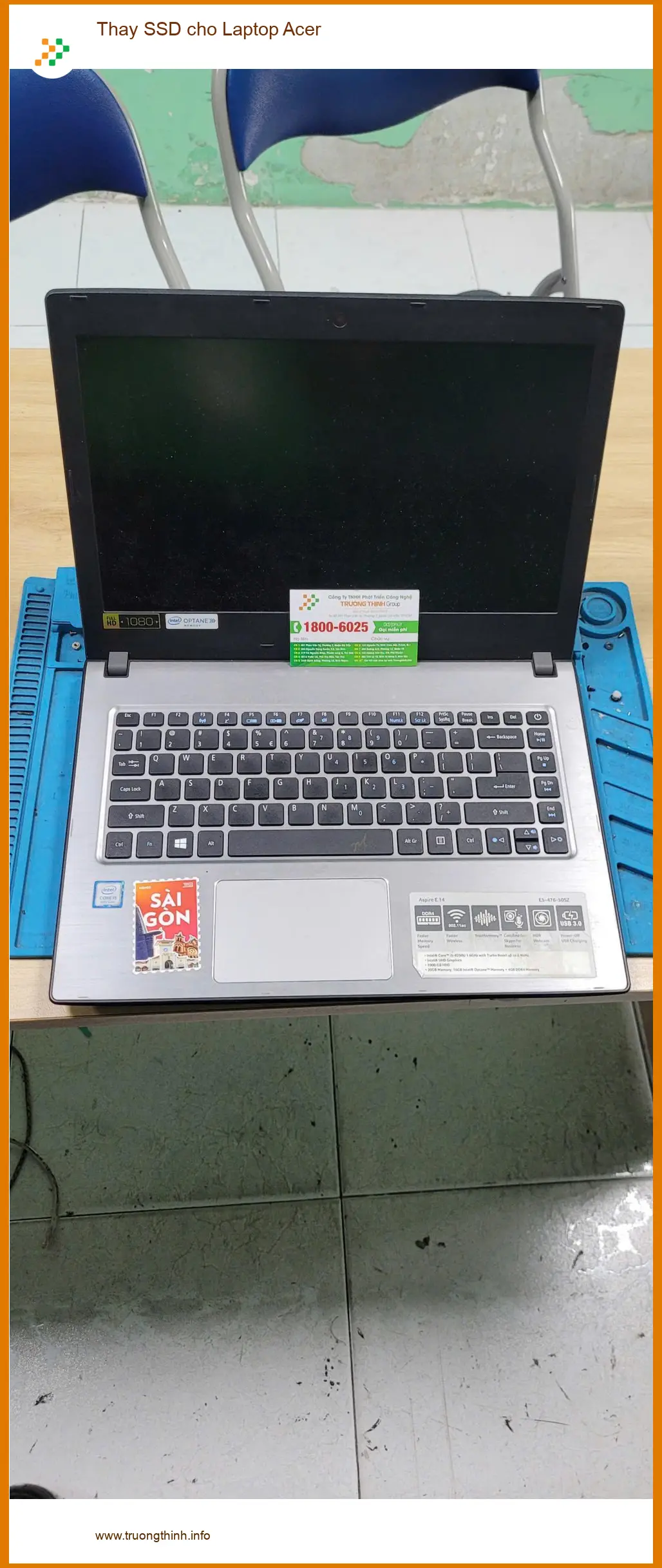 Dịch vụ Thay SSD cho Laptop Acer Quận Bình Tân lấy ngay - Anh Quốc IT cần máy gấp ảnh thực tế 1