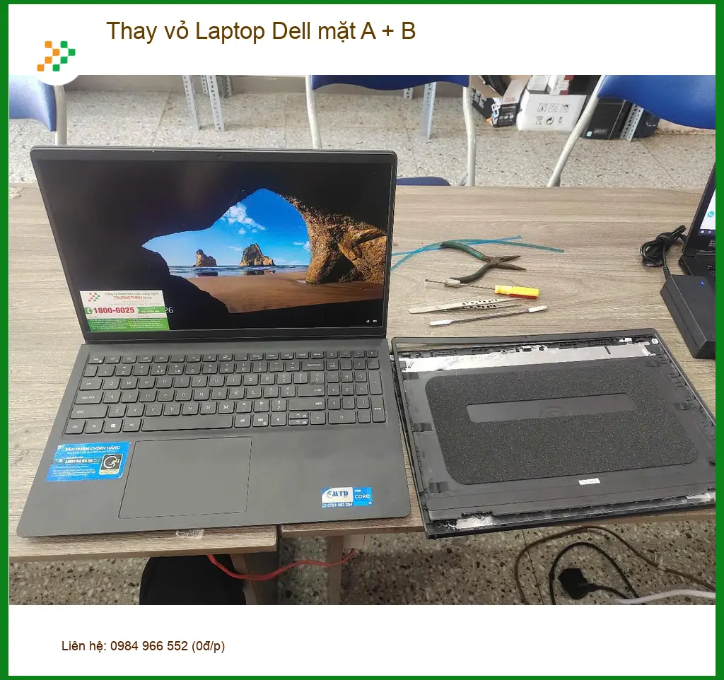 Anh Quang thợ máy tính review ca thay vỏ Laptop Dell mặt A + B Quận 7