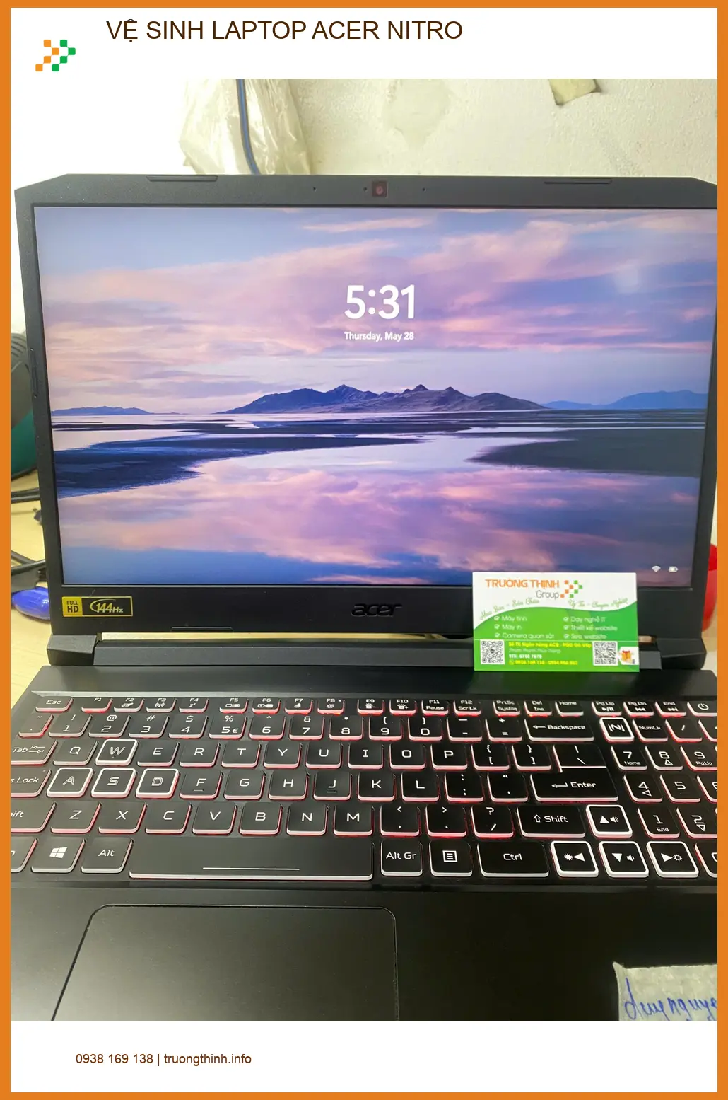 Dịch vụ vệ sinh laptop Acer Nitro Quận Gò Vấp - Chị Mai designer máy nóng lag ảnh thực tế 1