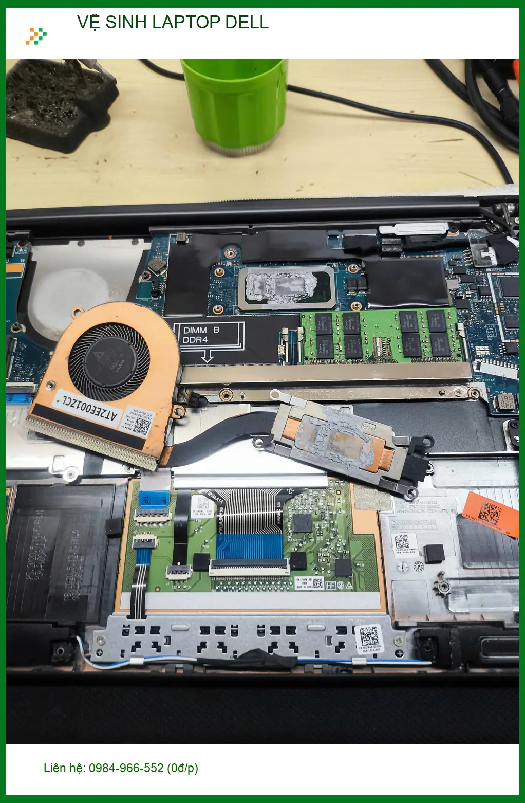 Anh Quang kỹ sư điện tử - Vệ sinh laptop Dell Quận Gò Vấp sạch tinh tươm