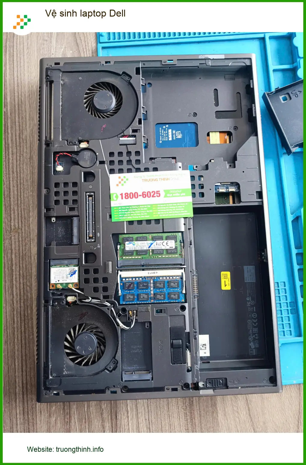 Chị Minh lo máy nóng, quạt kêu to tìm trung tâm vệ sinh laptop Dell Quận Tân Phú giá rẻ ảnh thực tế 1