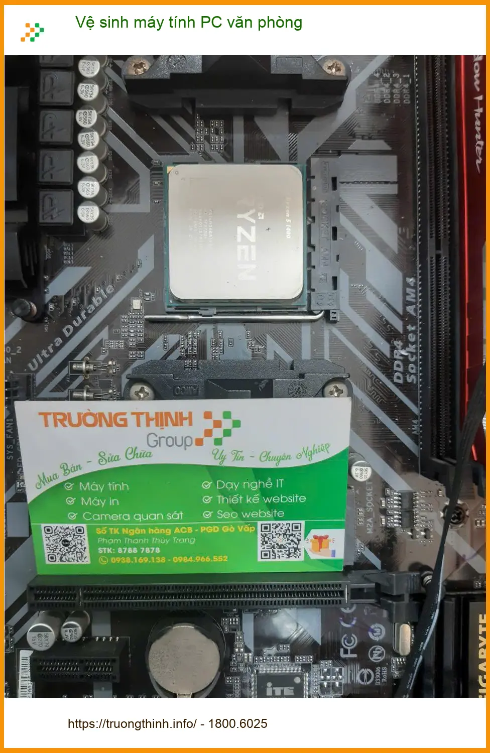 Anh Đạt kiến trúc sư ở Tân Bình review dịch vụ vệ sinh máy tính PC văn phòng