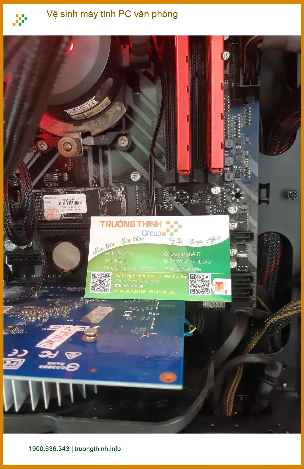Anh Đạt kiến trúc sư ở Tân Bình review dịch vụ vệ sinh máy tính PC văn phòng ảnh thực tế 1