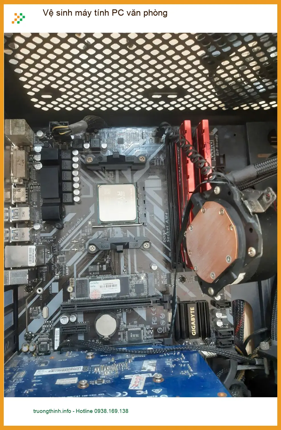 Anh Đạt kiến trúc sư ở Tân Bình review dịch vụ vệ sinh máy tính PC văn phòng ảnh thực tế 2