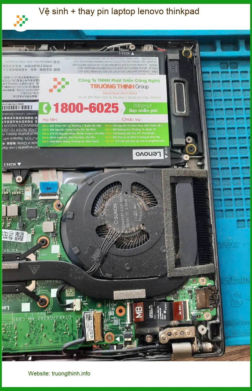 Anh Cường review vệ sinh thay pin laptop Lenovo ThinkPad Q.Tân Phú