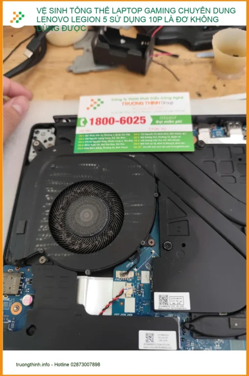Anh Quân IT tìm chỗ vệ sinh laptop gaming Lenovo Legion 5 bị đơ ở Phú Nhuận