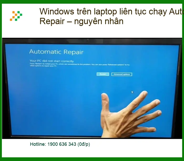 Laptop Windows Automatic Repair – Nguyên nhân, cách sửa - Trung tâm TPHCM