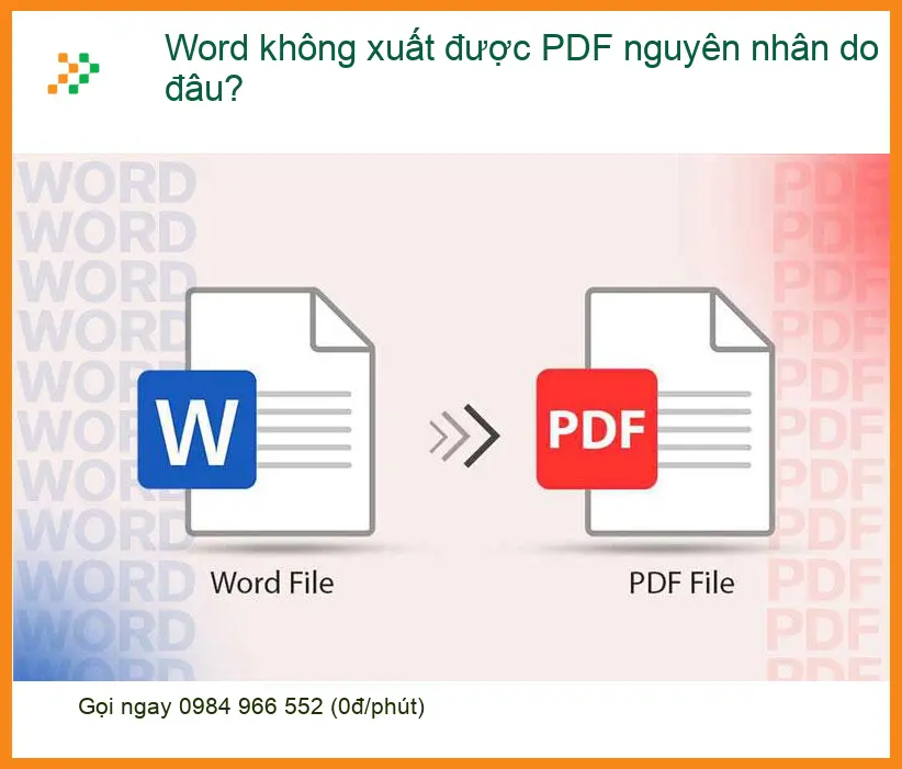Văn phòng Word không xuất được PDF lỗi gì? - Cách tự xử lý tại nhà