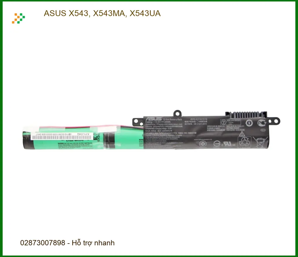 Pin Laptop ASUS X543 - Dịch Vụ Thay Pin Lấy Liền Nhanh Chóng TPHCM Gần Bạn