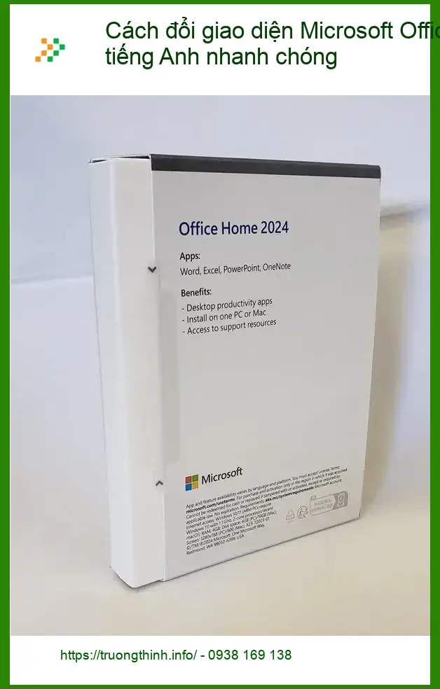 Văn phòng Cách đổi giao diện Microsoft Office sang tiếng Anh - Tự xử lý tại nhà