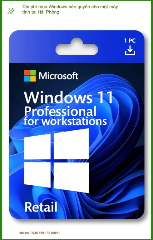 Windows Chi phí mua bản quyền máy tính Hải Phòng - Bảng giá tham khảo