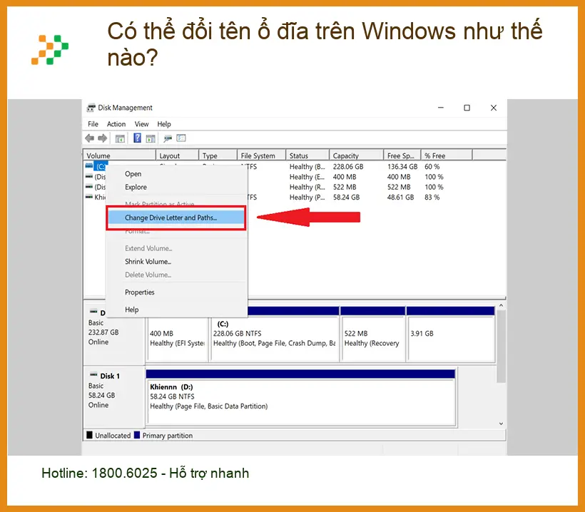 PC Có thể đổi tên ổ đĩa trên Windows như thế nào? - Hướng dẫn xử lý tại nhà