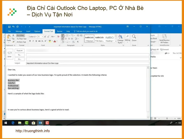 Cài Đặt Outlook Laptop PC Nhà Bè Tận Nơi - Dịch vụ khắc phục nhanh