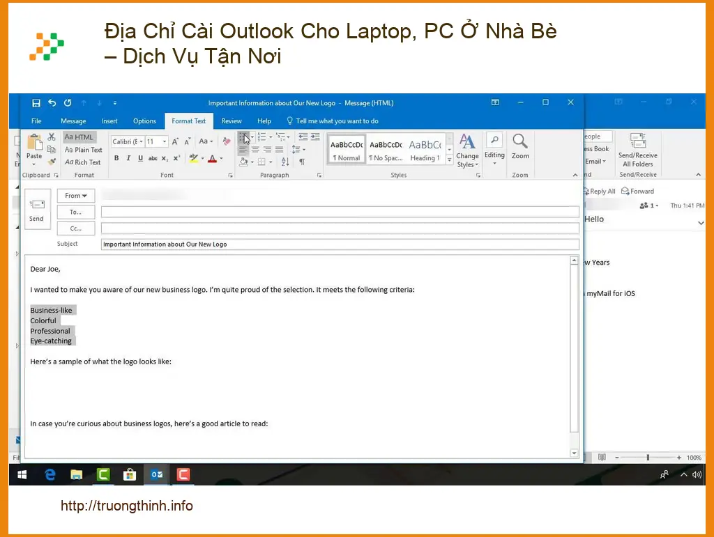 Cài Đặt Outlook Laptop PC Nhà Bè Tận Nơi - Dịch vụ khắc phục nhanh