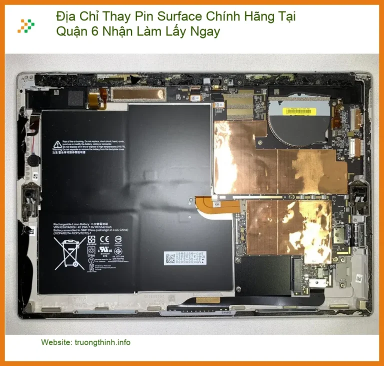 Sửa Surface Địa Chỉ Thay Pin Chính Hãng Quận 6 - Địa điểm lấy liền uy tín