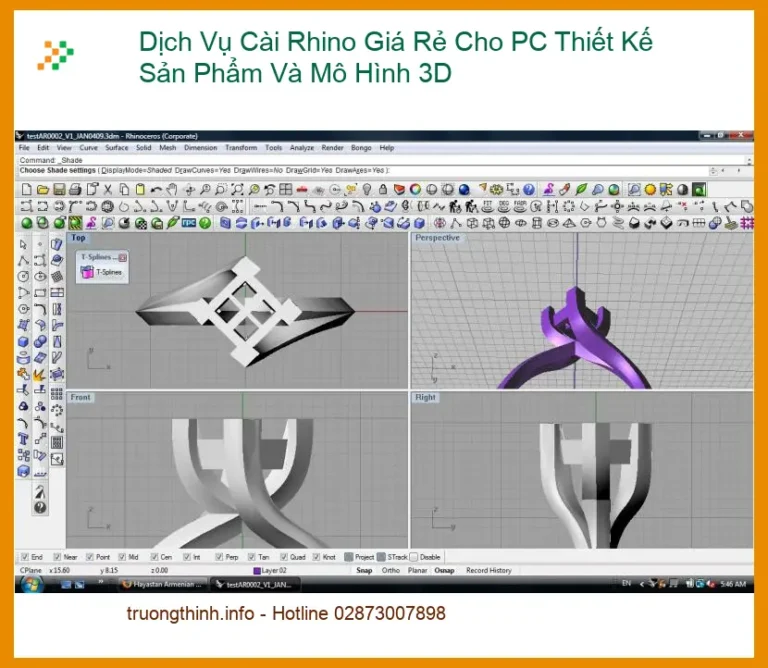 Cài Đặt Máy Tính Dịch Vụ Rhino PC 3D Giá Rẻ - Hỗ trợ tận nơi TPHCM