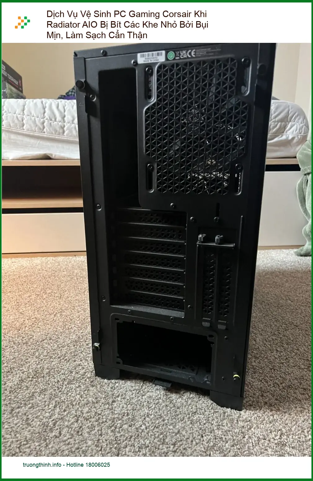 Vệ Sinh PC Gaming Corsair Radiator AIO Bị Bít Bụi - Trung Tâm Gần Nhất