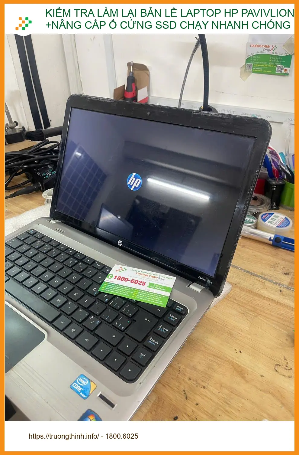 Chị Bình - sửa bản lề laptop HP Pavilion, nâng cấp SSD Quận Phú Nhuận ảnh thực tế 1