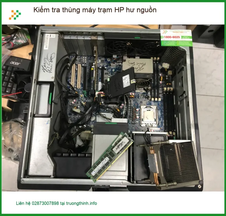 Anh Minh tìm chỗ kiểm tra thùng máy trạm HP hư nguồn Quận Bình Tân