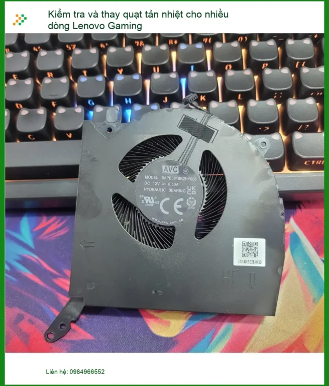 Anh Phú game thủ review dịch vụ kiểm tra thay quạt Lenovo Gaming Quận Tân Bình