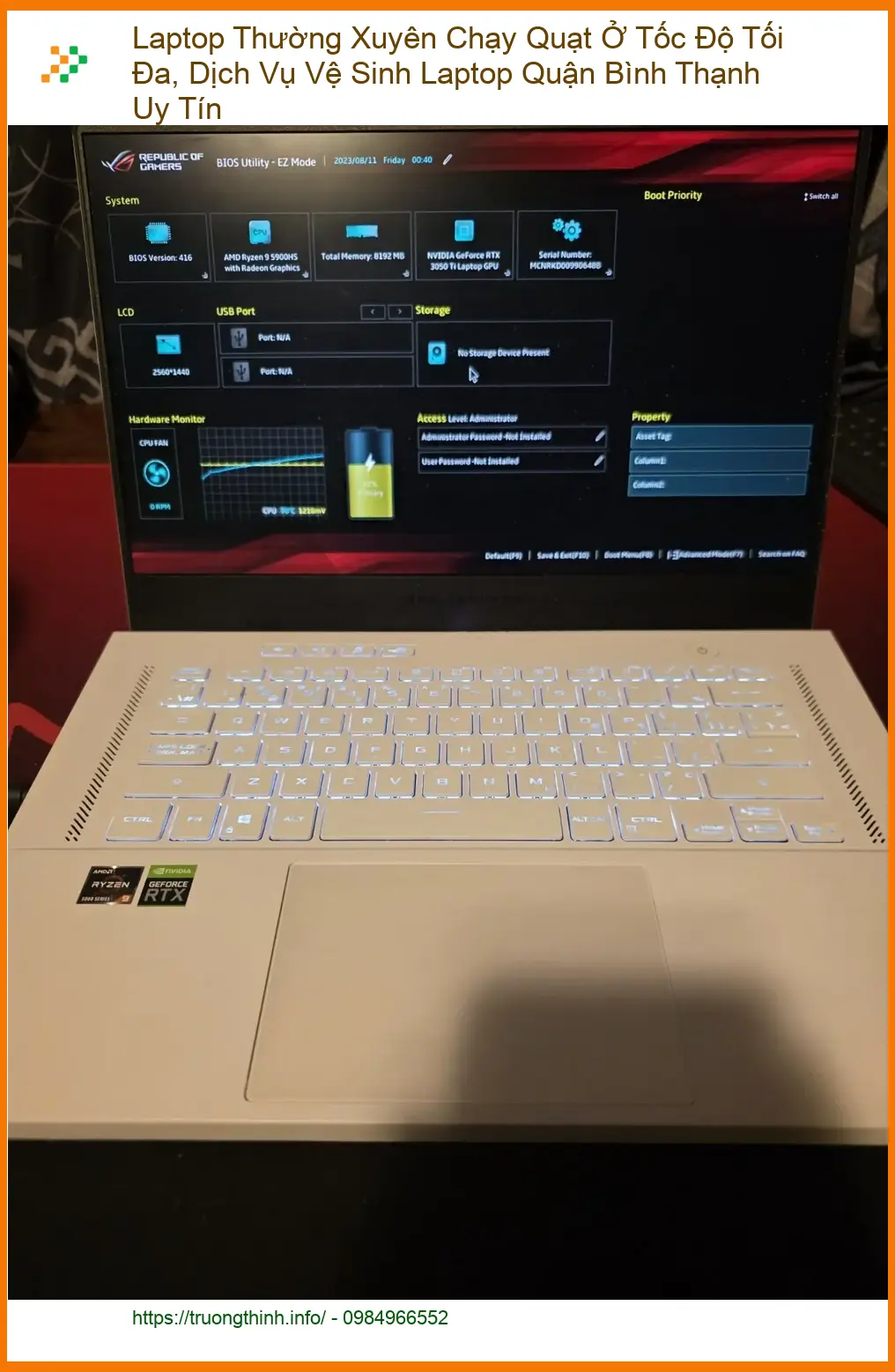 Vệ Sinh Laptop Chạy Quạt Tối Đa Quận Bình Thạnh Uy Tín - Địa chỉ trung tâm hỗ trợ