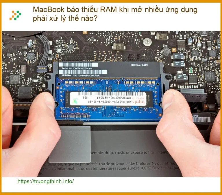 Macbook báo thiếu RAM khi mở nhiều ứng dụng – Trung tâm hỗ trợ TPHCM
