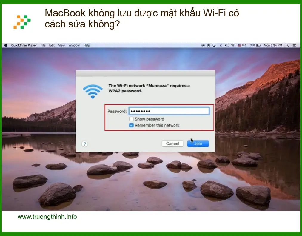 Macbook không lưu được mật khẩu Wi-Fi - Địa chỉ trung tâm hỗ trợ gần đây