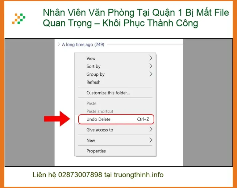 Sửa máy tính NVVP Quận 1 mất file quan trọng – Khôi phục dữ liệu
