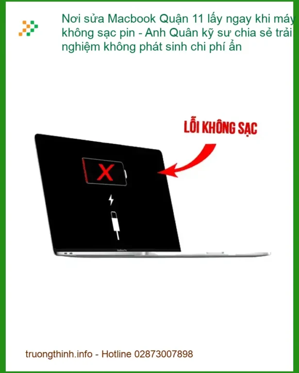 Sửa Macbook Quận 11 lấy ngay khi không sạc pin - Trung tâm hỗ trợ gần đây