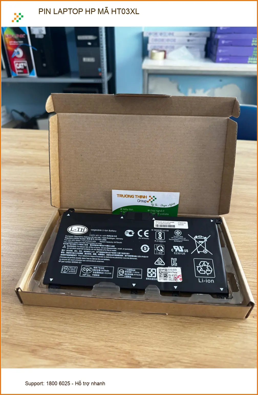 Nơi thay pin laptop HP mã HT03XL Quận 10 uy tín - Anh Quang đánh giá ảnh thực tế 1