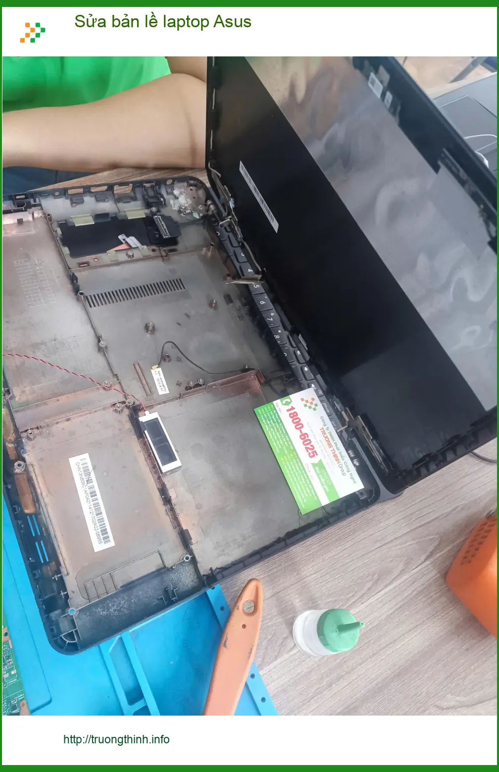 Anh Hùng thợ cơ khí tìm chỗ sửa bản lề laptop Asus Quận Tân Phú lấy ngay ảnh thực tế 1