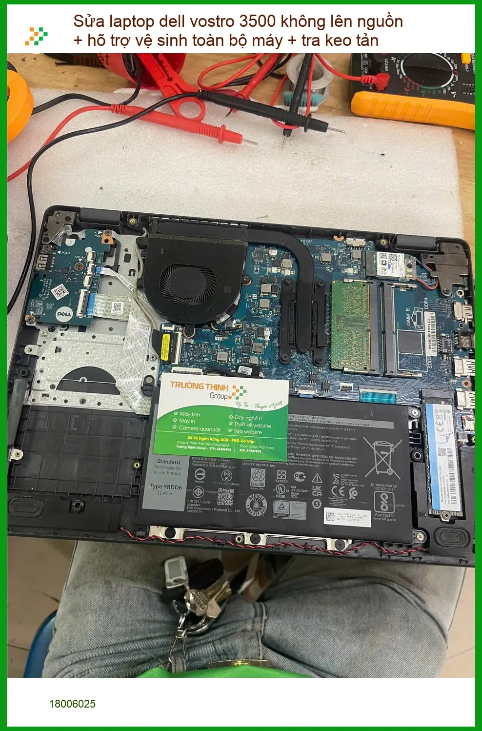 Anh Đức An tìm chỗ sửa laptop Dell Vostro 3500 không lên nguồn Quận Phú Nhuận ảnh thực tế 1