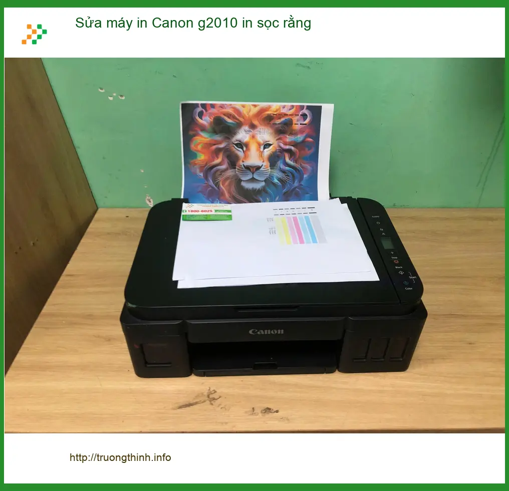 Chị Thanh cần Sửa máy in Canon g2010 in sọc tại Quận Bình Tân gấp ảnh thực tế 1