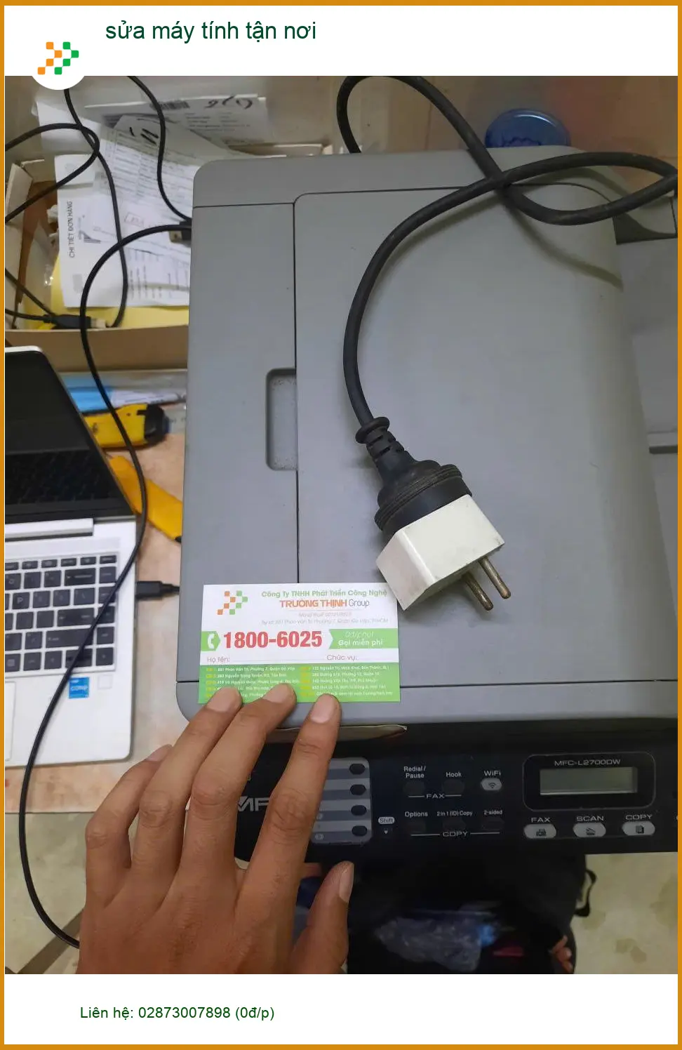 Anh Quân kế toán trưởng cần sửa máy tính tận nơi Quận Tân Phú gấp ảnh thực tế 2