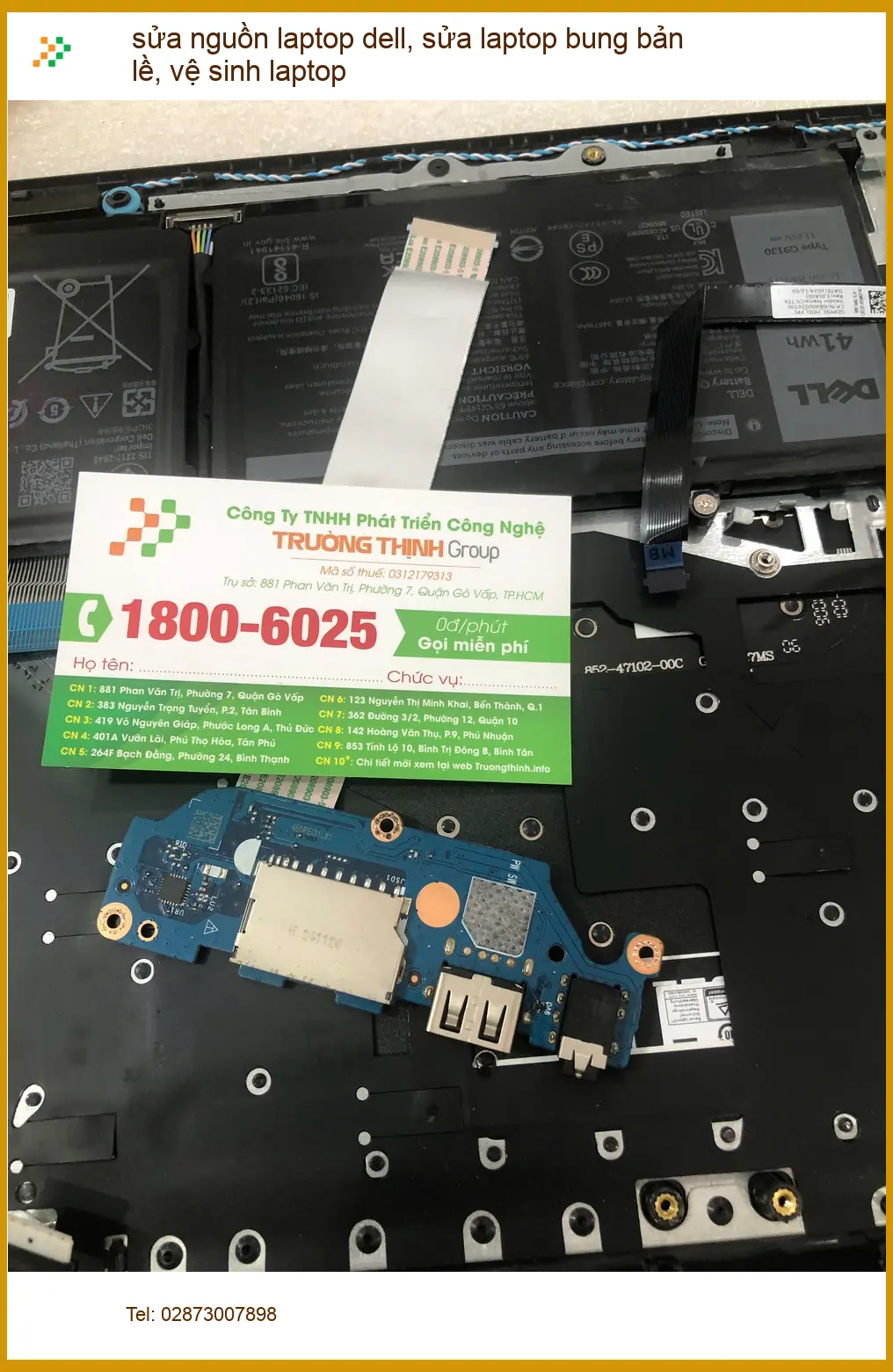Chú Thiện kiến trúc sư tìm chỗ sửa laptop bung bản lề uy tín Quận Bình Thạnh