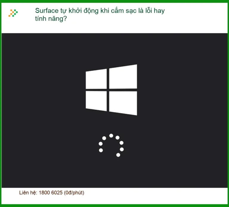 Surface tự khởi động khi cắm sạc là lỗi? - Trung tâm hỗ trợ gần đây